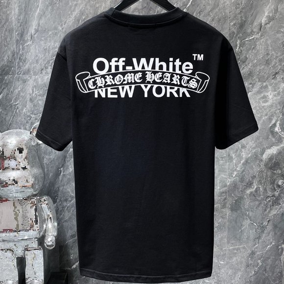 Chrome Hearts | Shirts | Chrome Hearts X Offwhite Colab Black Tee Shirt |  Poshmark